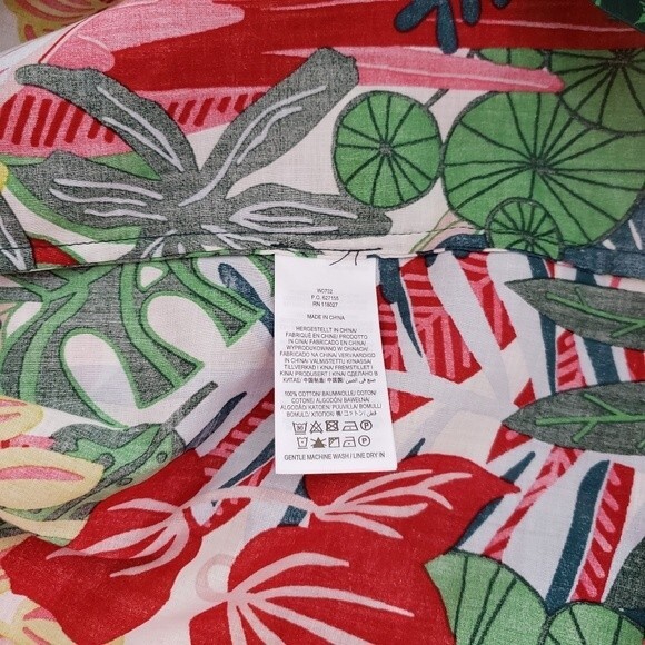 Boden 100% Cotton Heather Palm Leaf Paradise Tropical Jungle Blouse/Top - Picture 10 of 11